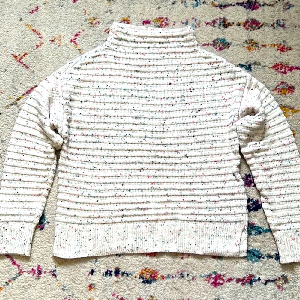 Cece Speckled Mock Neck Sweater